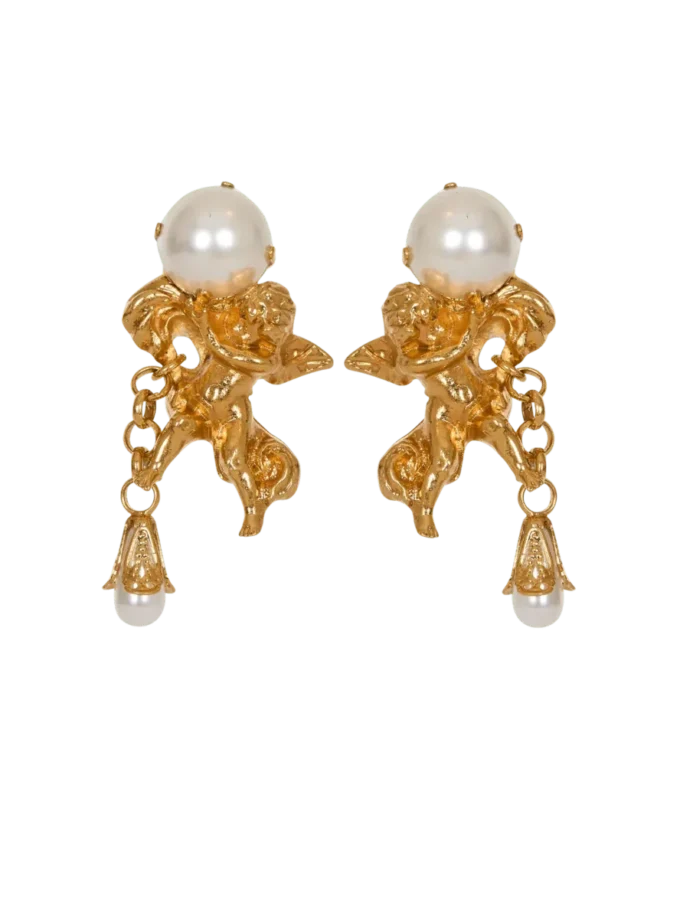 Orecchini barocchi in ottone Anges