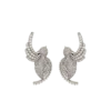 Orecchini Swallow con strass e palladio