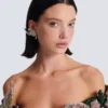 Orecchini Swallow con strass e palladio