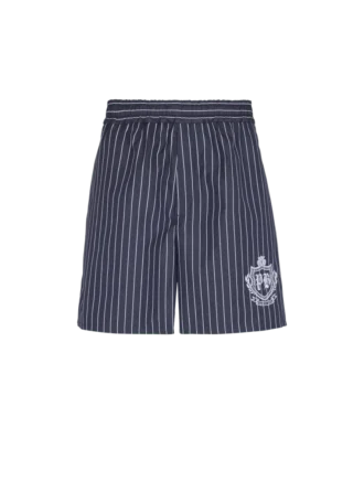 Pantaloncini pigiama in popeline a righe