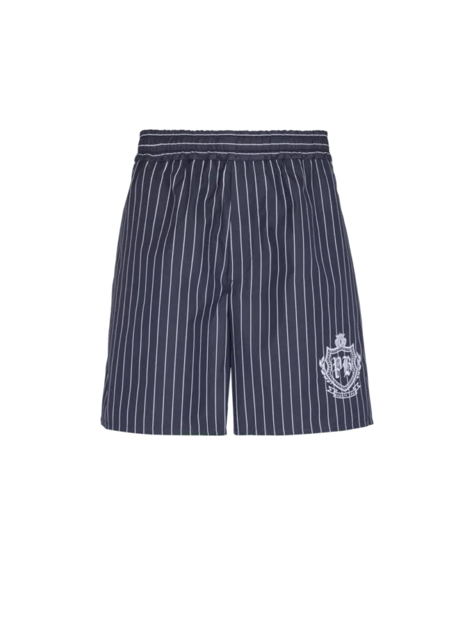 Pantaloncini pigiama in popeline a righe