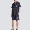 Pantaloncini pigiama in popeline a righe