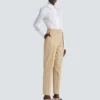 Pantaloni 7/8 con pinces in gabardine di cotone Pantaloni 7/8 con pinces in gabardine di cotone