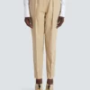 Pantaloni 7/8 con pinces in gabardine di cotone Pantaloni 7/8 con pinces in gabardine di cotone
