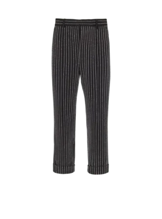 pantaloni a gamba dritta con strisce di cristalli 1 330x446 - Pantaloni a gamba dritta con strisce di cristalli