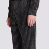 Pantaloni a gamba dritta con strisce di cristalli Pantaloni a gamba dritta con strisce di cristalli