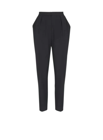 Pantaloni a vita alta con motivo grain de poudre