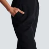 Pantaloni a vita alta con motivo grain de poudre Pantaloni a vita alta con motivo grain de poudre