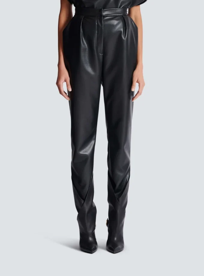 Pantaloni a vita alta in ecopelle Pantaloni a vita alta in ecopelle