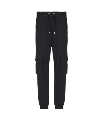 Pantaloni cargo con stampa Balmain Paris