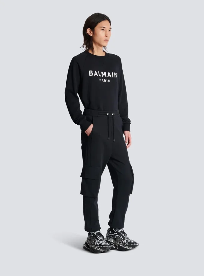Pantaloni cargo con stampa Balmain Paris Pantaloni cargo con stampa Balmain Paris