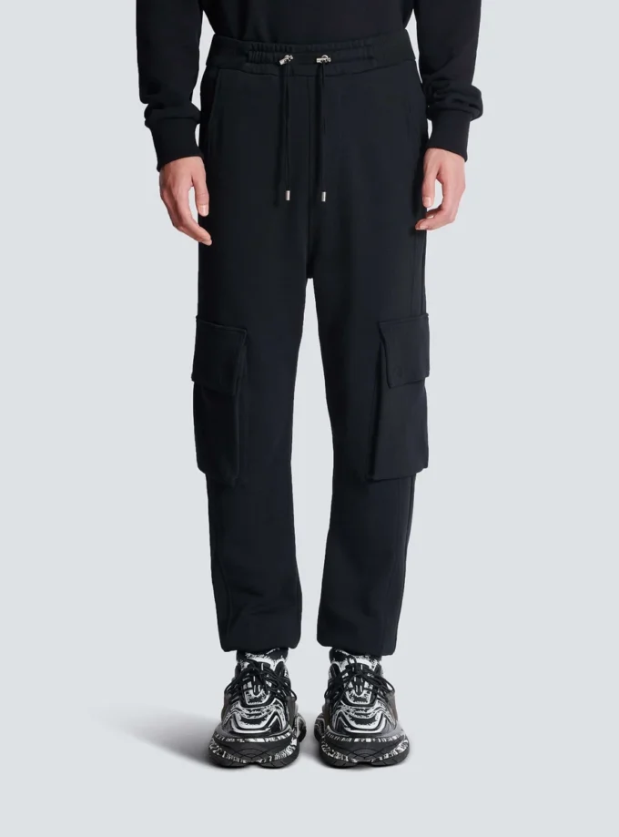 Pantaloni cargo con stampa Balmain Paris Pantaloni cargo con stampa Balmain Paris