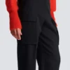 Pantaloni cargo in lana grain de poudre Pantaloni cargo in lana grain de poudre
