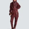 Pantaloni cargo in pelle di agnello Pantaloni cargo in pelle di agnello