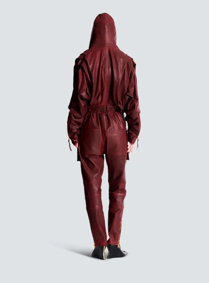 Pantaloni cargo in pelle di agnello Pantaloni cargo in pelle di agnello