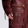 Pantaloni cargo in pelle di agnello Pantaloni cargo in pelle di agnello