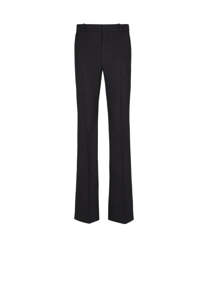 Pantaloni con pinces in grana di polvere Pantaloni con pinces in grana di polvere