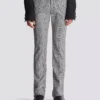 Pantaloni con pinces in lana Principe di Galles Pantaloni con pinces in lana Principe di Galles
