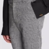 Pantaloni con pinces in lana Principe di Galles Pantaloni con pinces in lana Principe di Galles