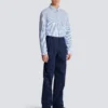 Pantaloni con pinces in twill di cotone Pantaloni con pinces in twill di cotone