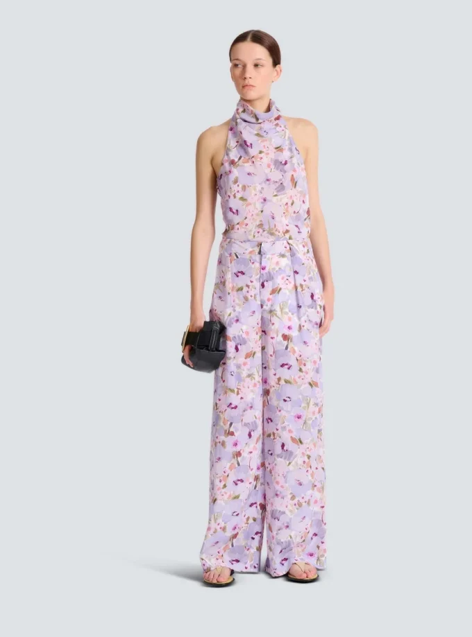 Pantaloni con stampa Poppy Flower Pantaloni con stampa Poppy Flower