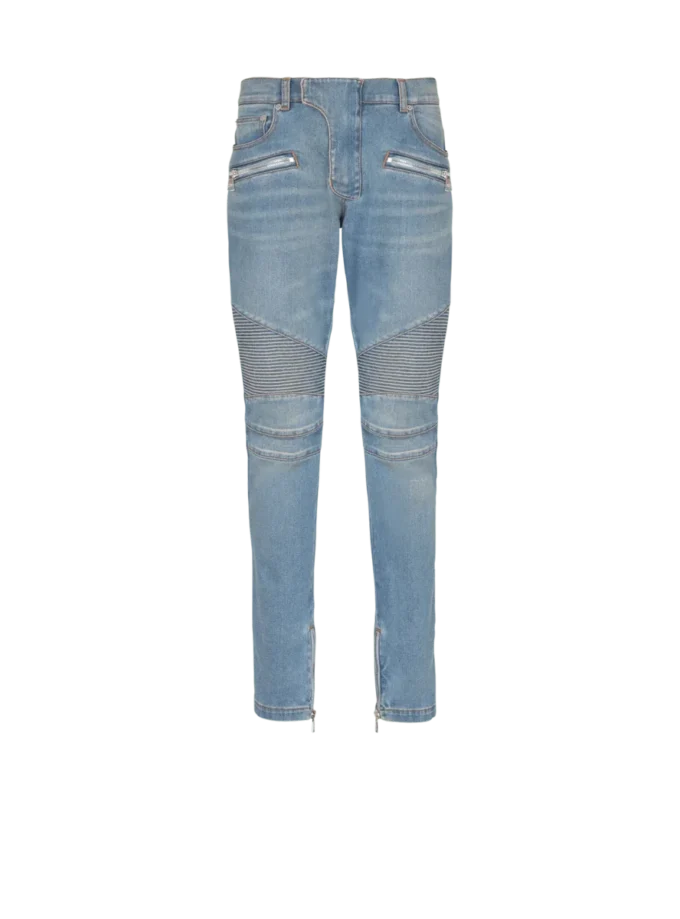 Pantaloni da motociclista slim fit in denim Pantaloni da motociclista slim fit in denim