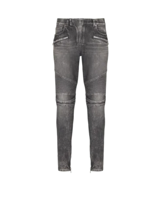 Pantaloni da motociclista slim fit in denim