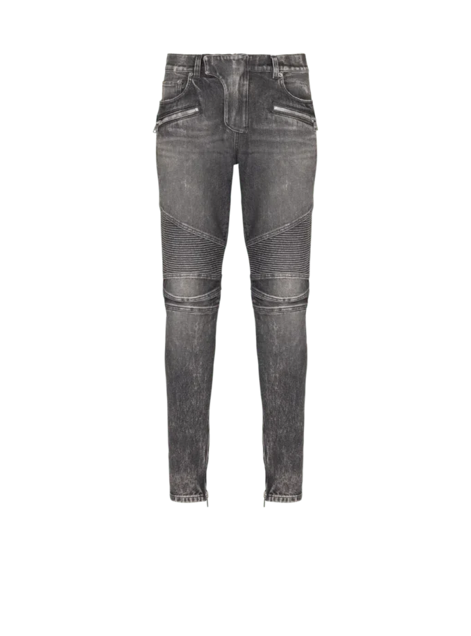 Pantaloni da motociclista slim fit in denim Pantaloni da motociclista slim fit in denim