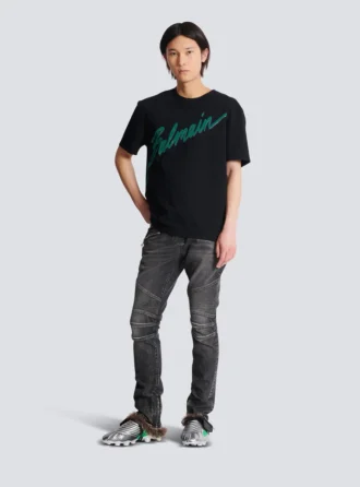 Pantaloni da motociclista slim fit in denim