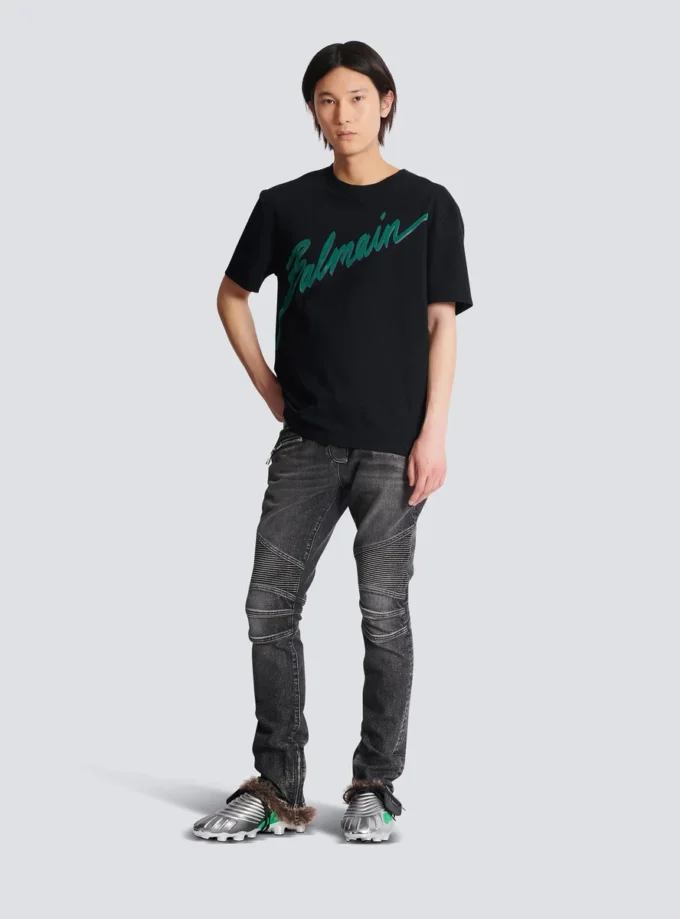 Pantaloni da motociclista slim fit in denim Pantaloni da motociclista slim fit in denim
