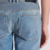 Pantaloni da motociclista slim fit in denim Pantaloni da motociclista slim fit in denim