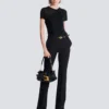 Pantaloni dritti grain de poudre