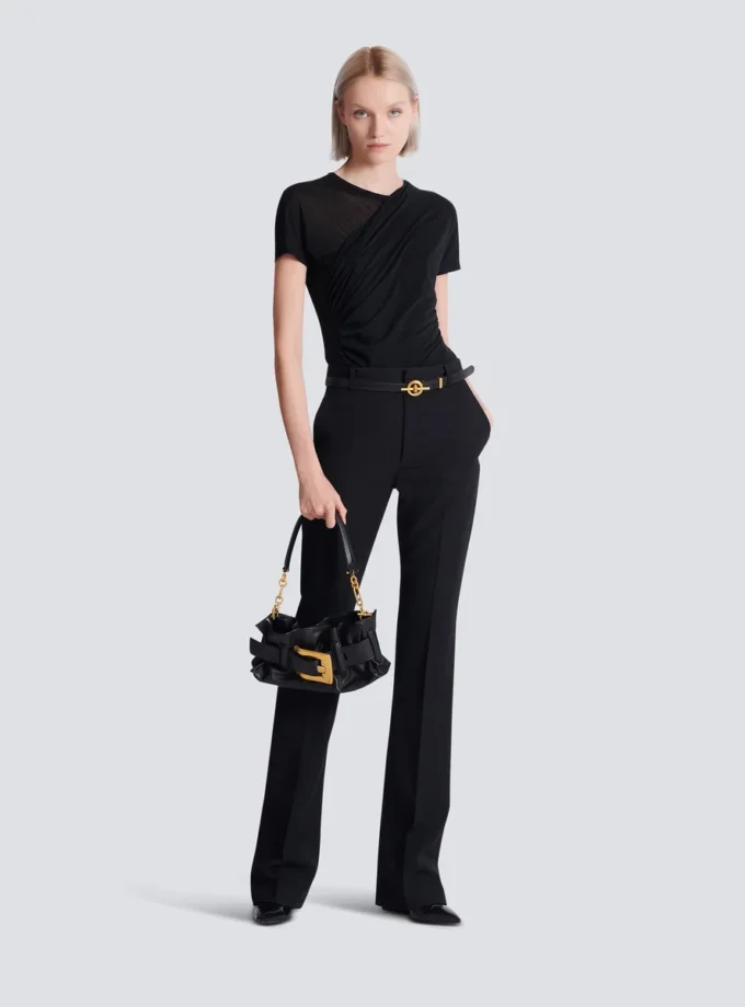 Pantaloni dritti grain de poudre