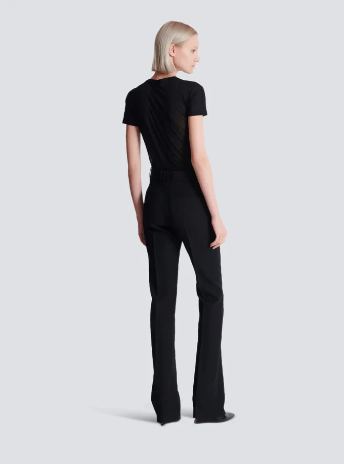 Pantaloni dritti grain de poudre
