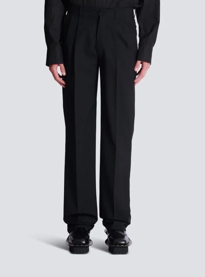 Pantaloni dritti in lana Pantaloni dritti in lana