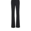 Pantaloni dritti in lana con ricami in cristallo Pantaloni dritti in lana con ricami in cristallo