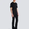 Pantaloni dritti in lana con ricami in cristallo Pantaloni dritti in lana con ricami in cristallo