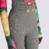 Pantaloni elasticizzati in jacquard Principe di Galles Pantaloni elasticizzati in jacquard Principe di Galles