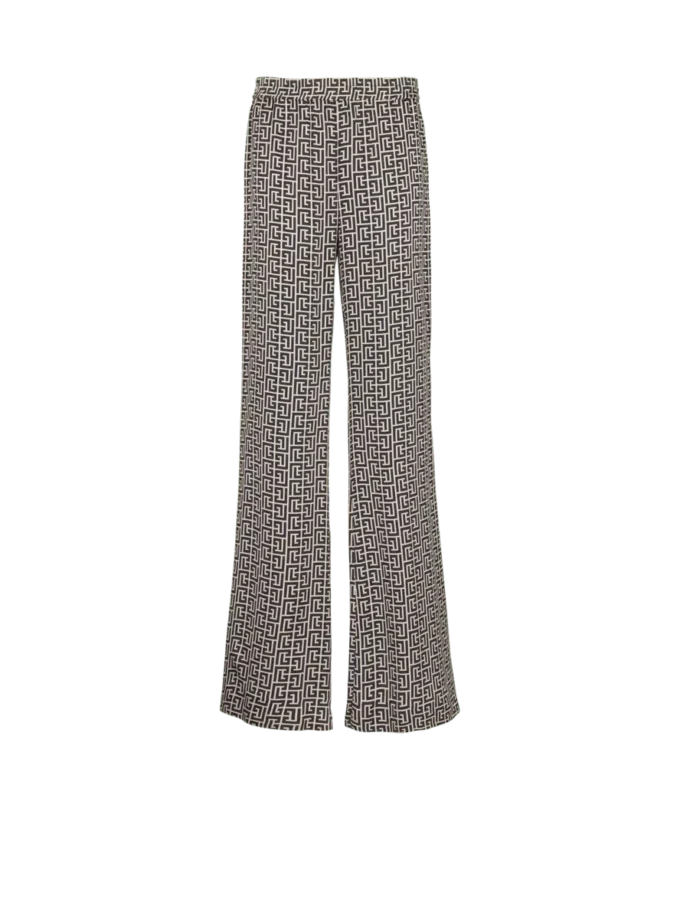 Pantaloni fluidi con monogramma
