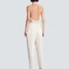 Pantaloni in seta a vita alta Pantaloni in seta a vita alta