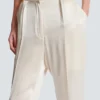 Pantaloni in seta a vita alta Pantaloni in seta a vita alta