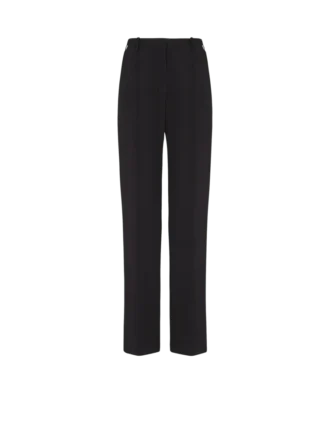 Pantaloni sartoriali dritti in crêpe Pantaloni sartoriali dritti in crêpe