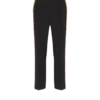 Pantaloni sartoriali dritti in crêpe ricamato Pantaloni sartoriali dritti in crêpe ricamato