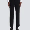 Pantaloni sartoriali dritti in crêpe ricamato Pantaloni sartoriali dritti in crêpe ricamato