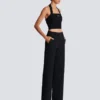 Pantaloni sartoriali grain de poudre Pantaloni sartoriali grain de poudre