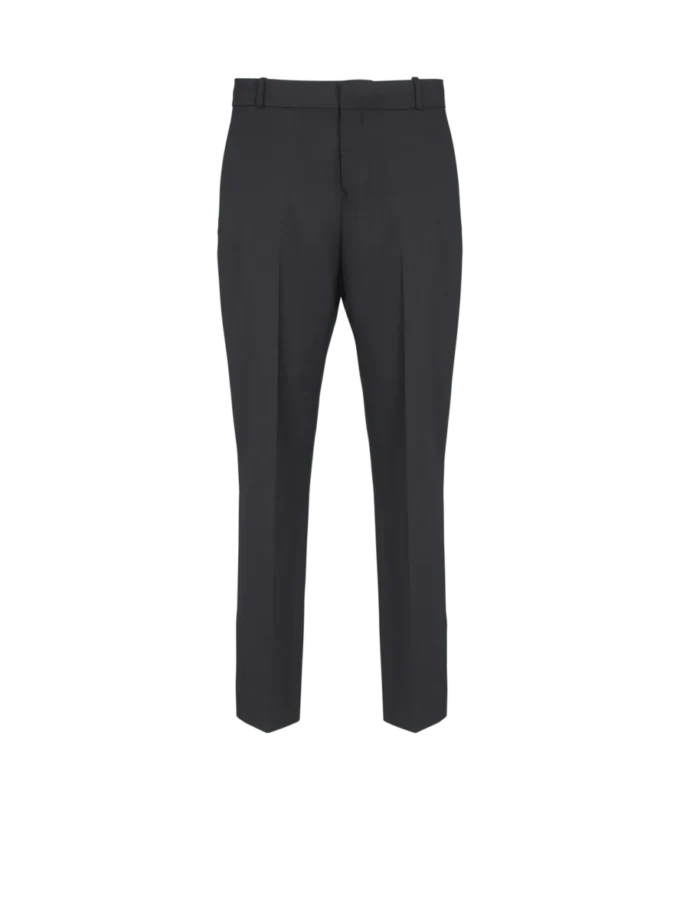 Pantaloni sartoriali in lana a gamba dritta Pantaloni sartoriali in lana a gamba dritta