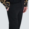 Pantaloni sartoriali in lana a gamba dritta Pantaloni sartoriali in lana a gamba dritta