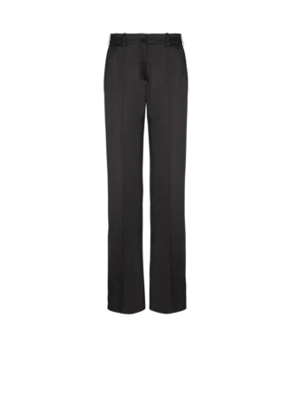 Pantaloni sartoriali in raso a gamba dritta