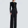 Pantaloni sartoriali in raso a gamba dritta Pantaloni sartoriali in raso a gamba dritta