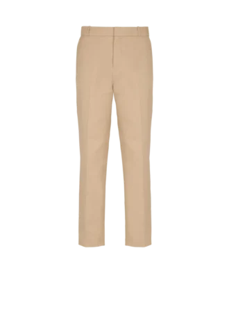 Pantaloni sartoriali in tela a gamba dritta